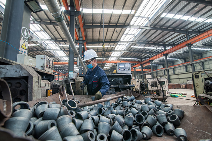 调兵山网架配件-锥头加工车间